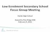 Low Enrolment Secondary School Focus Group Meeting