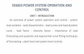 EE6603 POWER SYSTEM OPERATION AND forecasting and ...