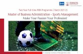 Master of Business Administration - Sports Management Make ...