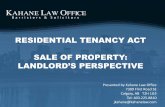 RESIDENTIAL TENANCY ACT SALE OF PROPERTY: LANDLORD’S ...
