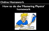 Online Homework How to do the ‘Mastering Physics’ homework