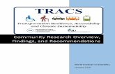 Community Research Overview, Findings, and Recommendations