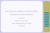 Low-frequency variability in climate models: a dynamical ...