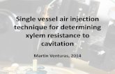 Single vessel air injection technique for determining ...