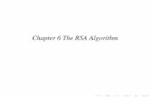 Chapter 6 The RSA Algorithm - Weebly