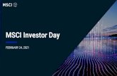 MSCI Investor Day - Powering better investment decisions