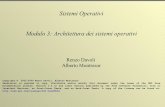 Sistemi Operativi Modulo 3: Architettura dei sistemi operativi