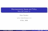 Macroeconomic Issues and Policy - Econ 202 Lecture 11