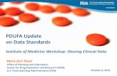 PDUFA Update on Data Standards