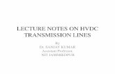 LECTURE NOTES ON HVDC TRANSMISSION LINES