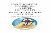 2018 Singapore- CAMBRIDGE A Level H2 Math P1 Suggested ...