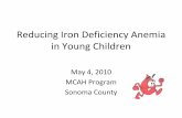 Reducing Iron Deficiency Anemia in Young Children