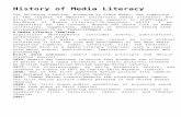 History of Media Literacy