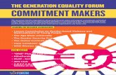 THE GENERATION EQUALITY FORUM COMMITMENT MAKERS