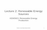 Lecture 2: Renewable Energy Sources