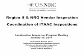 Region II & NRO Vendor Inspection Coordination of ITAAC ...
