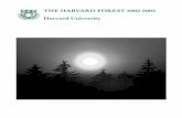 THE HARVARD FOREST 2002-2003 Harvard University