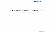 UNIVERGE SV9100 PhonePro Manual - Issue 1