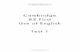 Cambridge B2 First Use of English Test 1