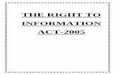 THE RIGHT TO INFORMATION ACT-2005
