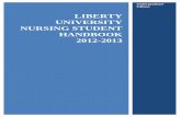 Liberty university nursing student handbook 2012-2013