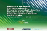 Environmental, Social, Governance (ESG) Emiten Pasar Modal ...