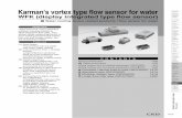 Karman's vortex type flow sensor for water