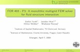 FOR 493 - P3: A monolithic multigrid FEM solver for ﬂuid ...