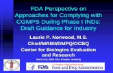 FDA Perspective on Approaches for Complying with CGMPS ...