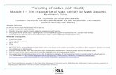 Promoting a Positive Math Identity: Module 1