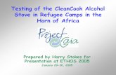 Testing of the CleanCook Alcohol Stove in Refugee Camps in ...