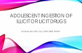 ADOLESCENT INGESTION OF ILLICIT OR LICIT DRUGS