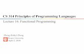 Lecture 16: Functional Programming - Rutgers University