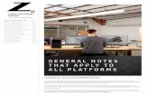 GENERAL NOTES THAT APPLY TO ALL PLATFORMS