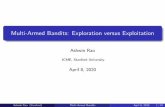 Multi-Armed Bandits: Exploration versus Exploitation