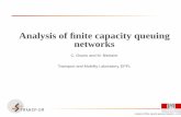 Analysis of ﬁnite capacity queuing networks