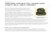 Discover 300,000 OBJECTS: HOW DID THEY ALL GET HERE?