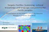 Tangata Pasifika: Sustaining cultural knowledge and ...