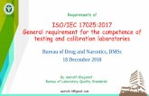 ISO/IEC 17025:2017 General requirement for the competence ...