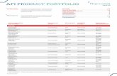 API PRODUCT PORTFOLIO - Pharmazell Group