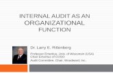 Internal Audit as an Organizational Function