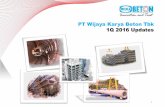 PT Wijaya Karya Beton Tbk 1Q 2016 Updates