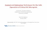 Controland EstimationTechniques for the Safe Operation of ...
