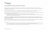 Anticoagulation Reversal Guideline for Adults