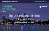 The Use and Abuse of Metal Equivalents - CSA Global