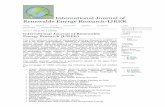 Renewable Energy Research-IJRER International Journal of
