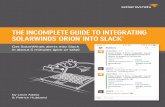 THE INCOMPLETE GUIDE TO INTEGRATING SOLARWINDS ORION …