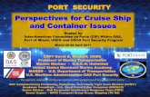 Perspectives for Cruise Ship and Container Issues
