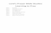 Lord’s Prayer Bible Studies Learning to Pray