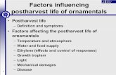 Factors affecting the postharvest life of ornamentals